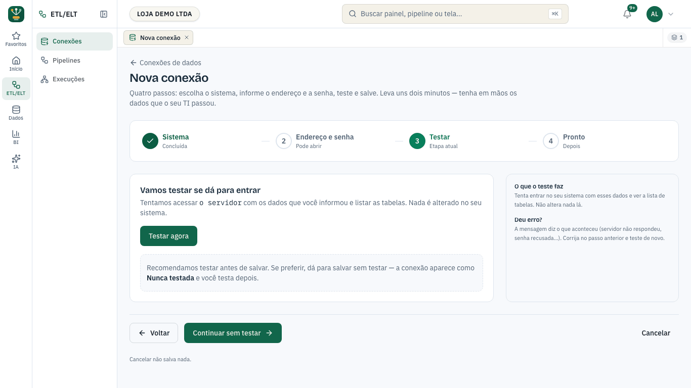A conexão